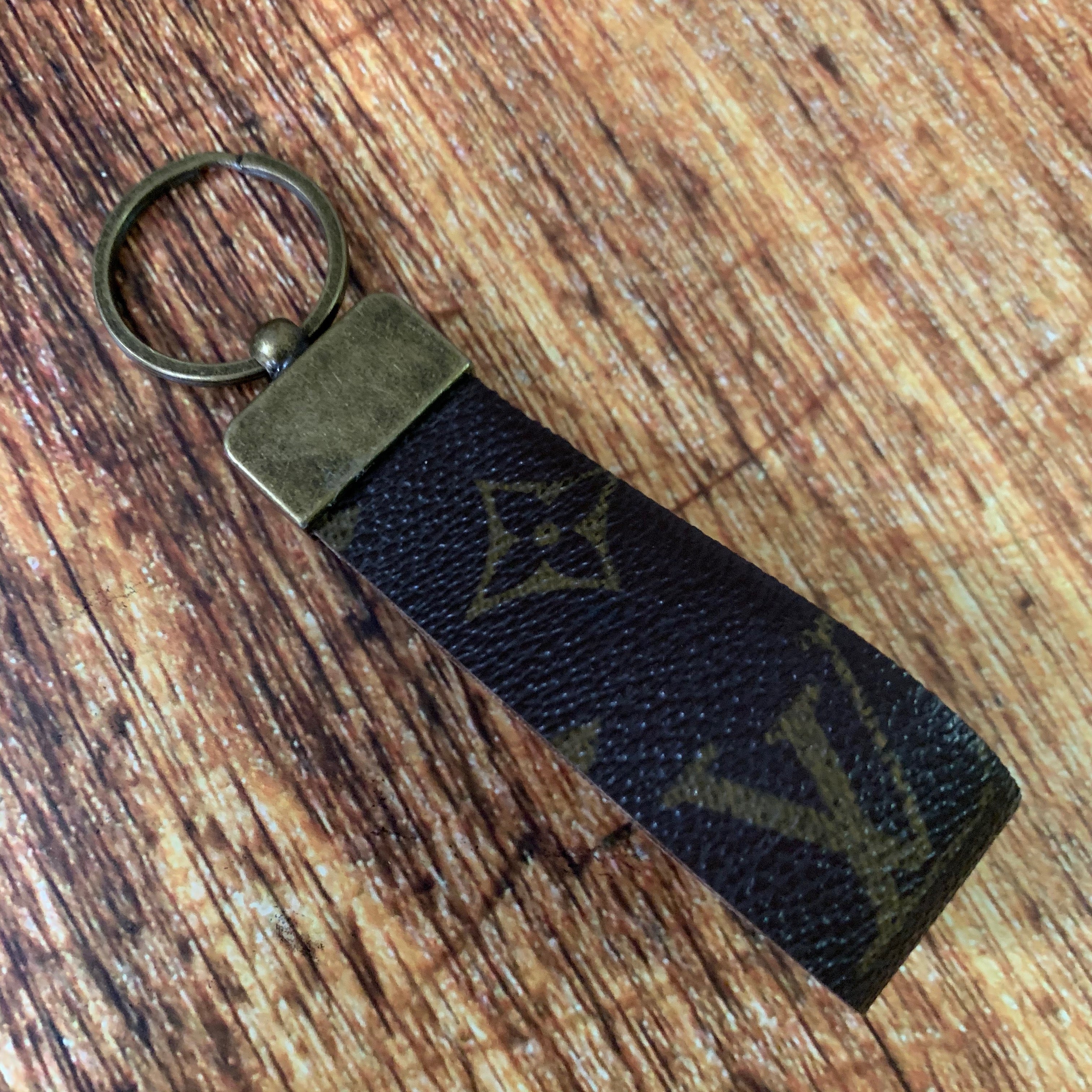 Repurposed Louis Vuitton Leather Key Chain