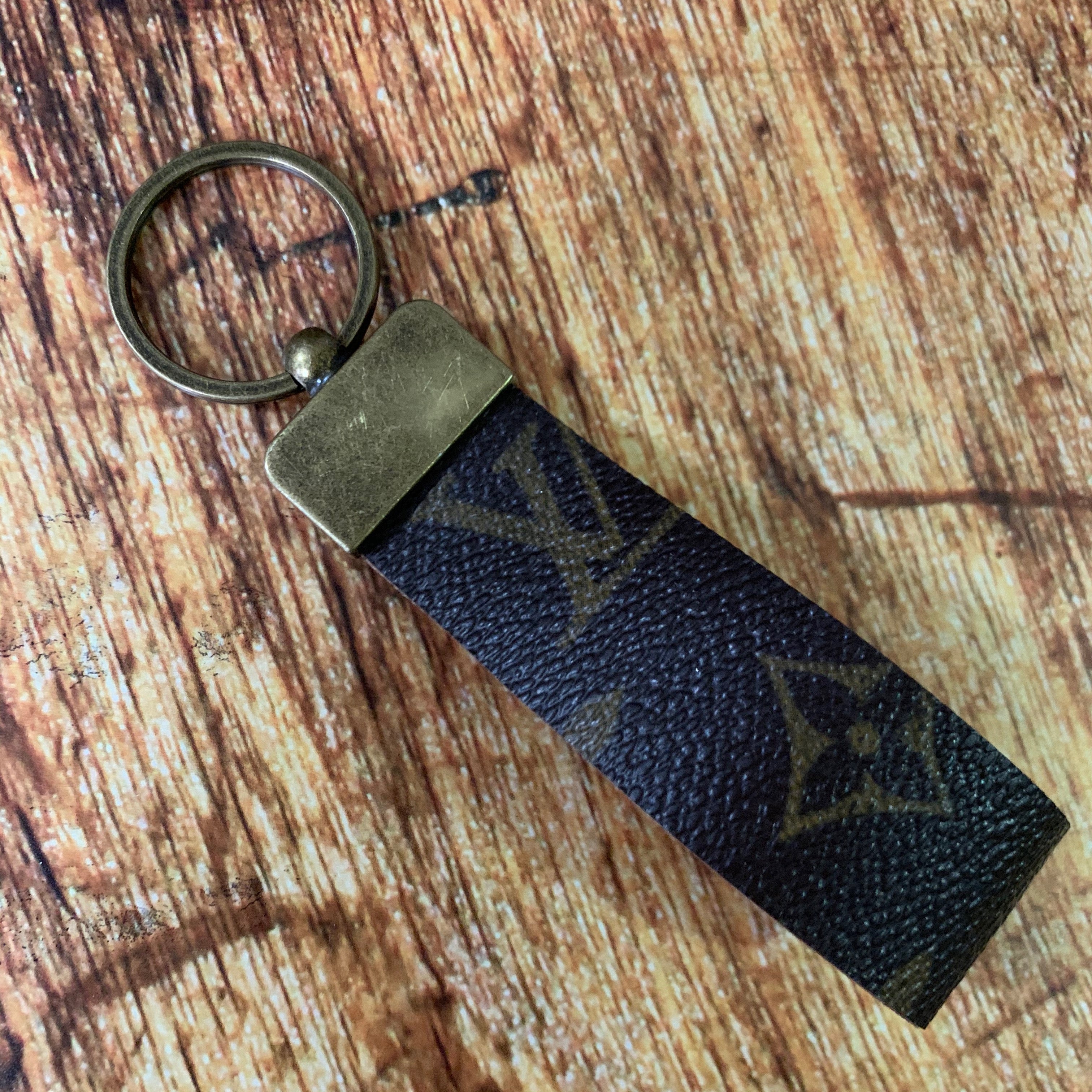 Repurposed Louis Vuitton Leather Key Chain
