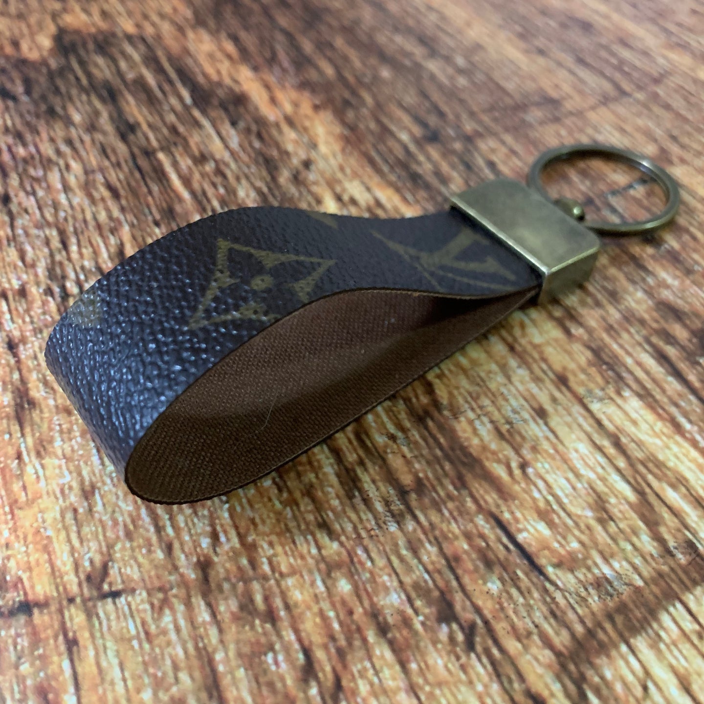 Repurposed Louis Vuitton Leather Key Chain