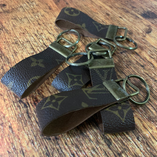 Upcycled Louis Vuitton Leather Key Chain "Shorties"