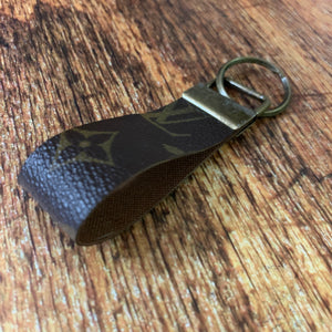 Upcycled Louis Vuitton Leather Key Chain 