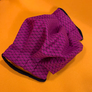 Handmade Reusable Cotton Purple Crosshatch Face Mask