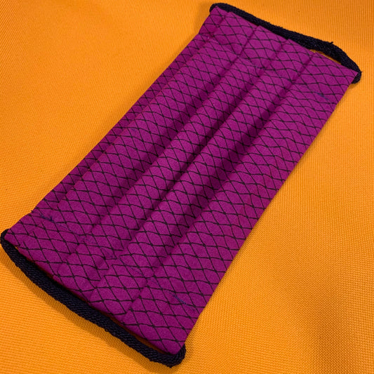 Handmade Reusable Cotton Purple Crosshatch Face Mask