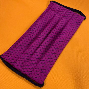Handmade Reusable Cotton Purple Crosshatch Face Mask