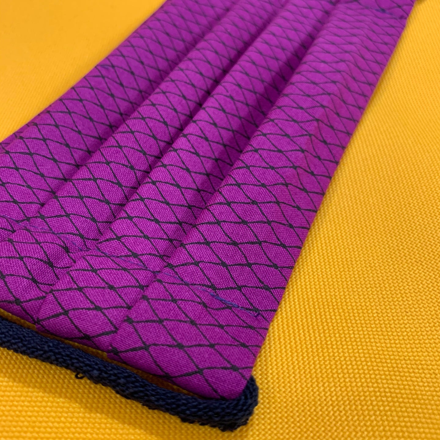 Handmade Reusable Cotton Purple Crosshatch Face Mask