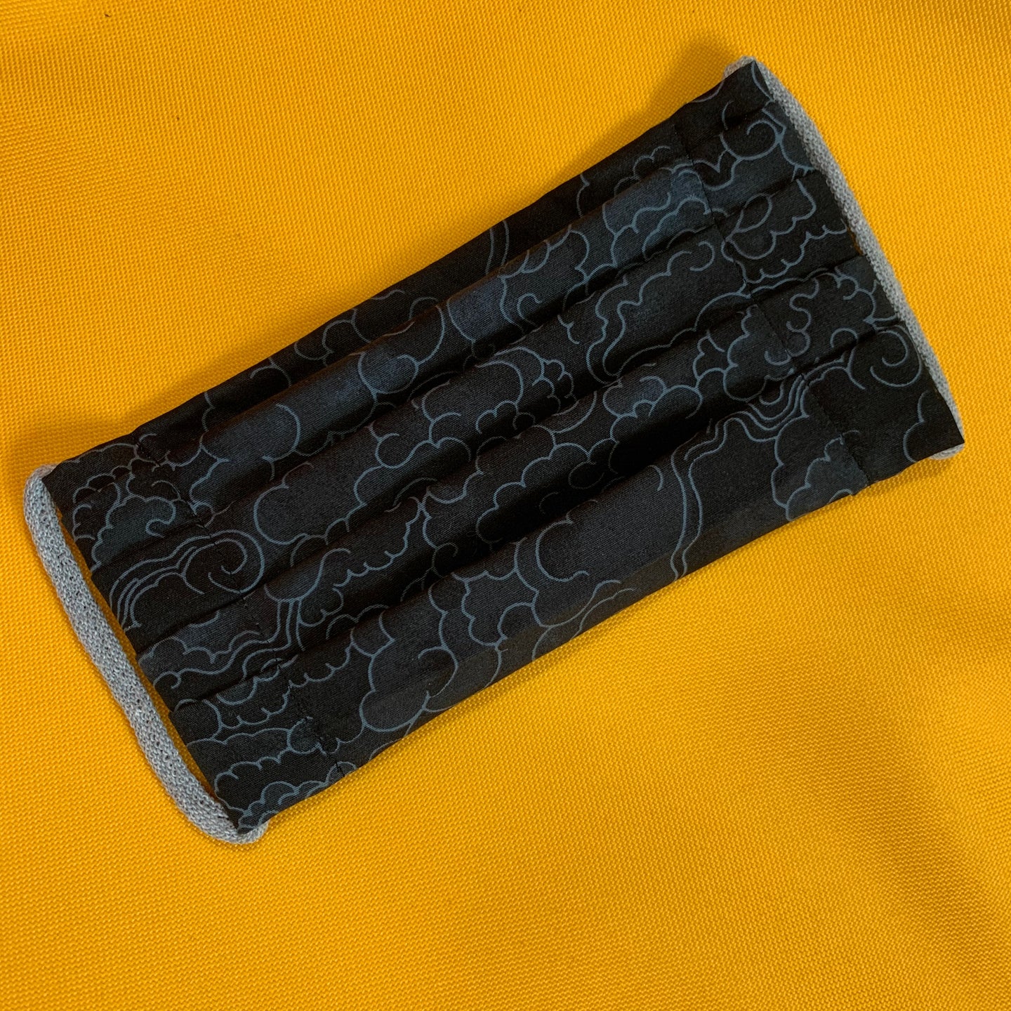 Handmade Reusable Cotton Black Clouds Face Mask