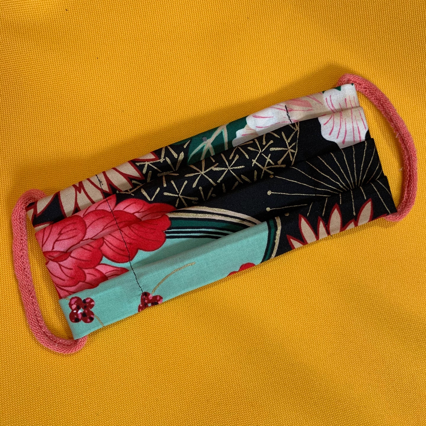 Handmade Reusable Bold Floral Cotton Face Masks