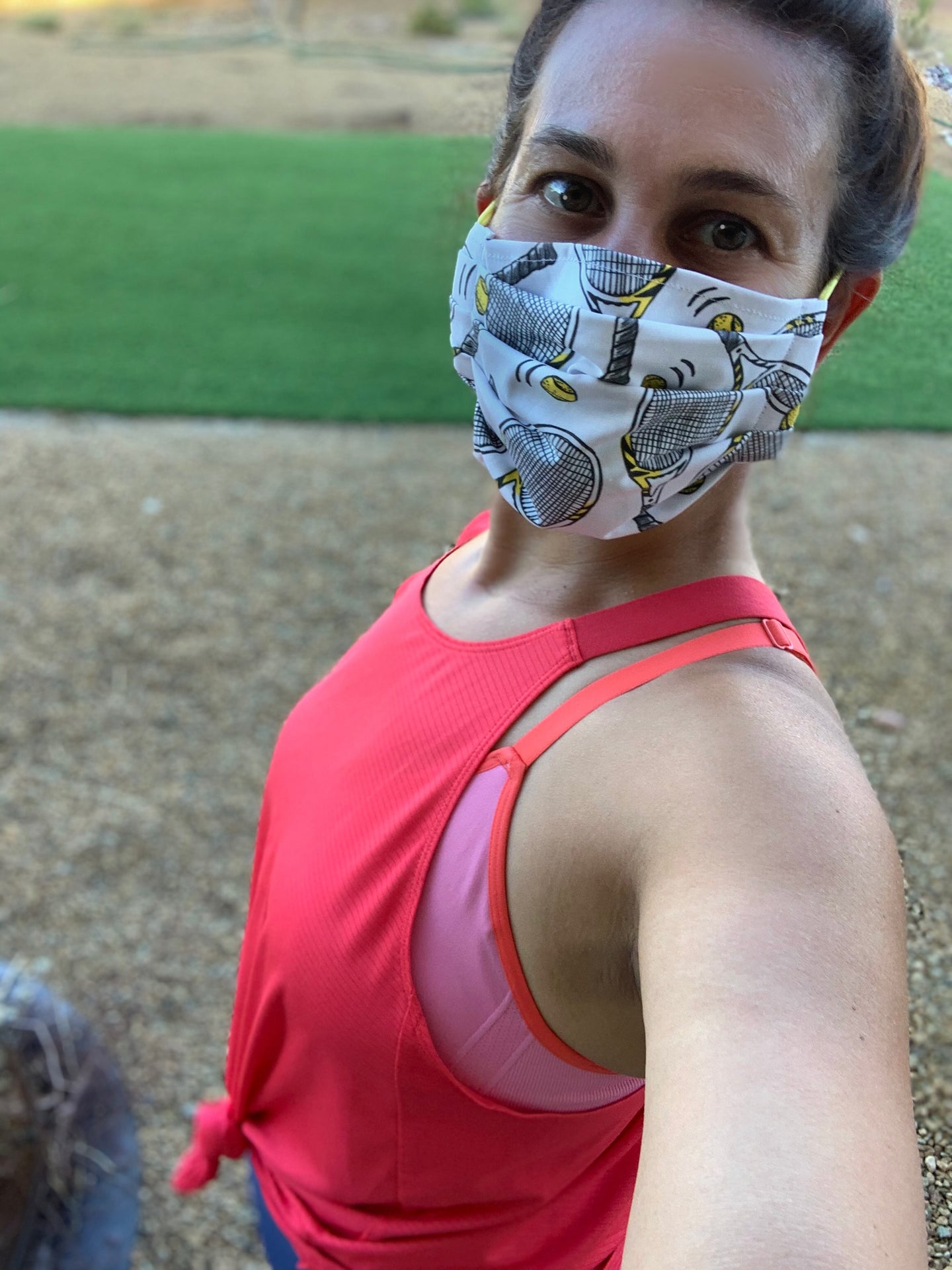 Handmade Cotton Reusable Tennis Face Mask