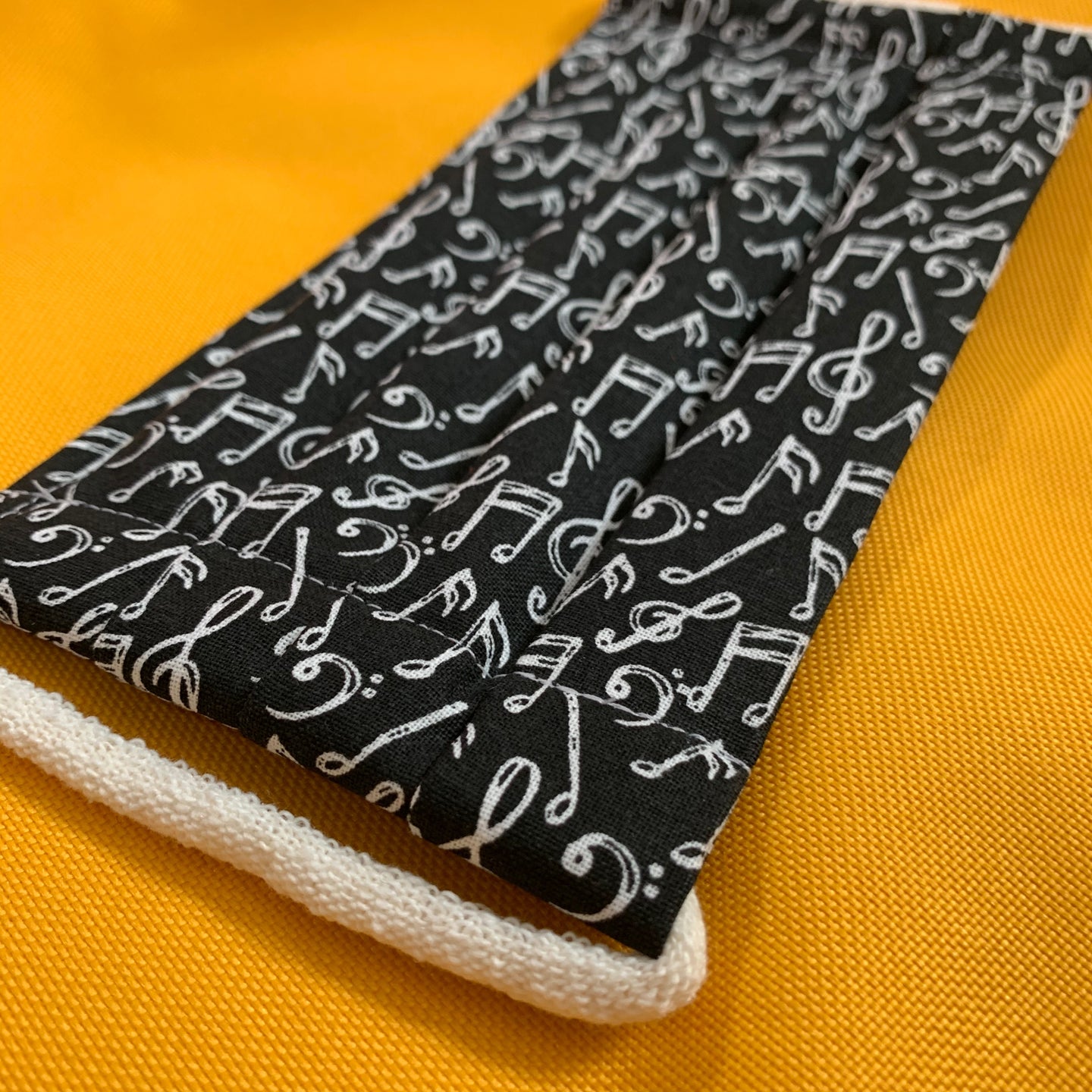 Handmade Reusable Cotton Music Notes Face Masks