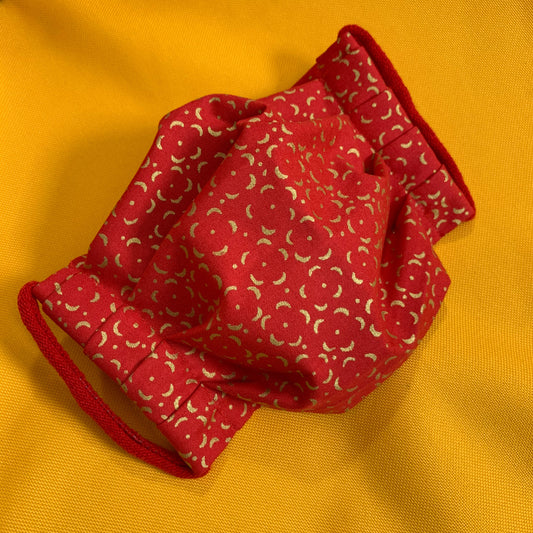 Handmade Reusable Cotton Royal Red Face Masks