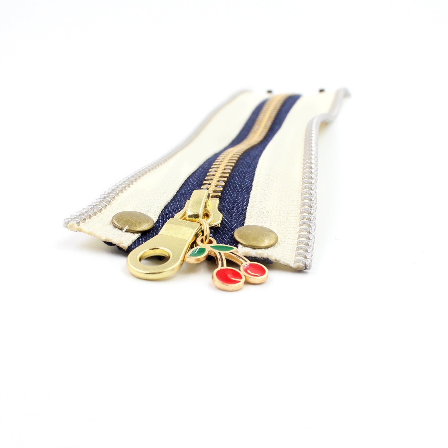 Blue Jeans & Cherry Pie Zip Bracelet - N.Kluger Designs bracelet