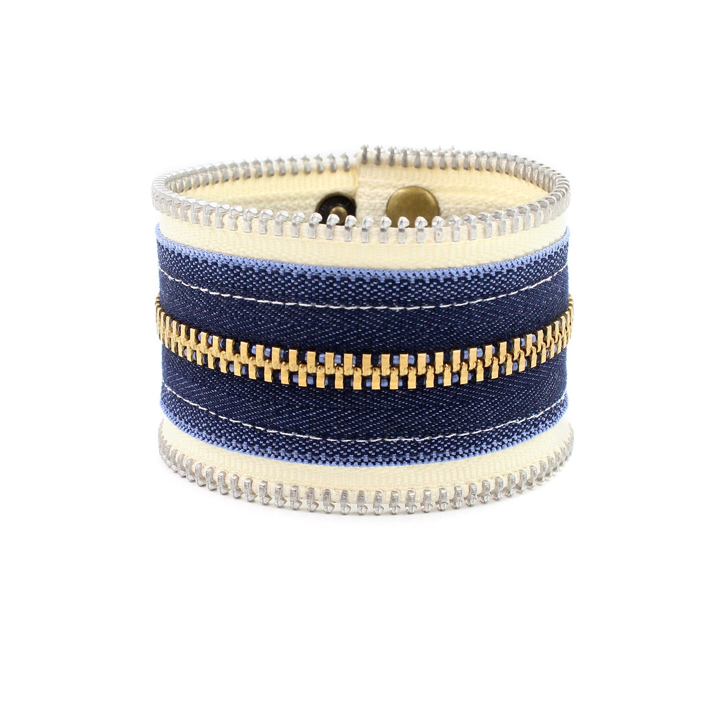 Blue Jeans & Cherry Pie Zip Bracelet - N.Kluger Designs bracelet