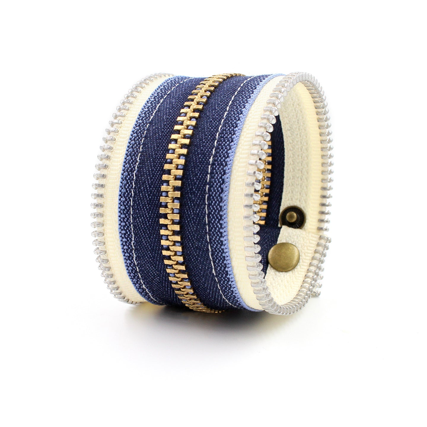 Blue Jeans & Cherry Pie Zip Bracelet - N.Kluger Designs bracelet