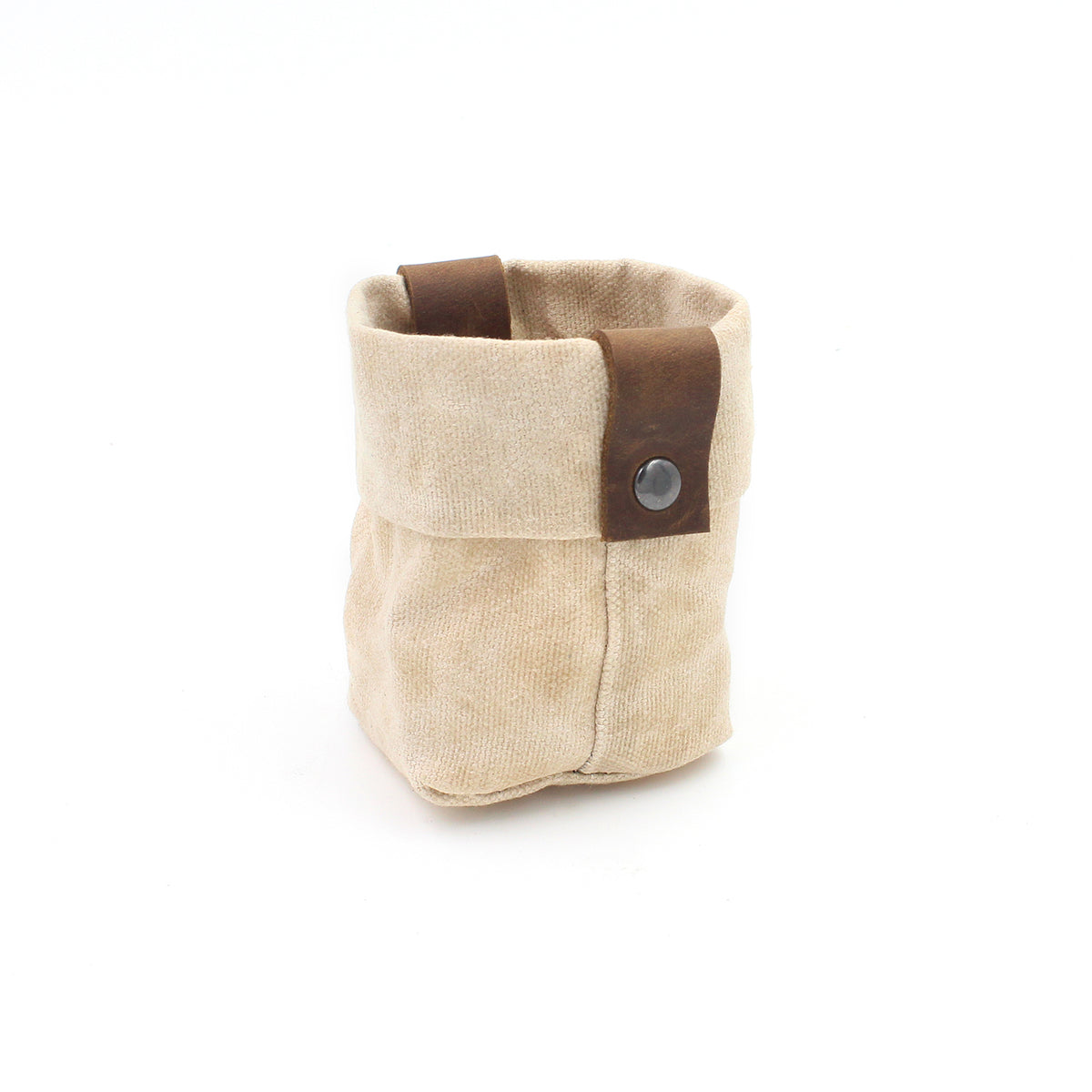 Waxed Canvas Mini "Kiki Pot" Planter in Khaki