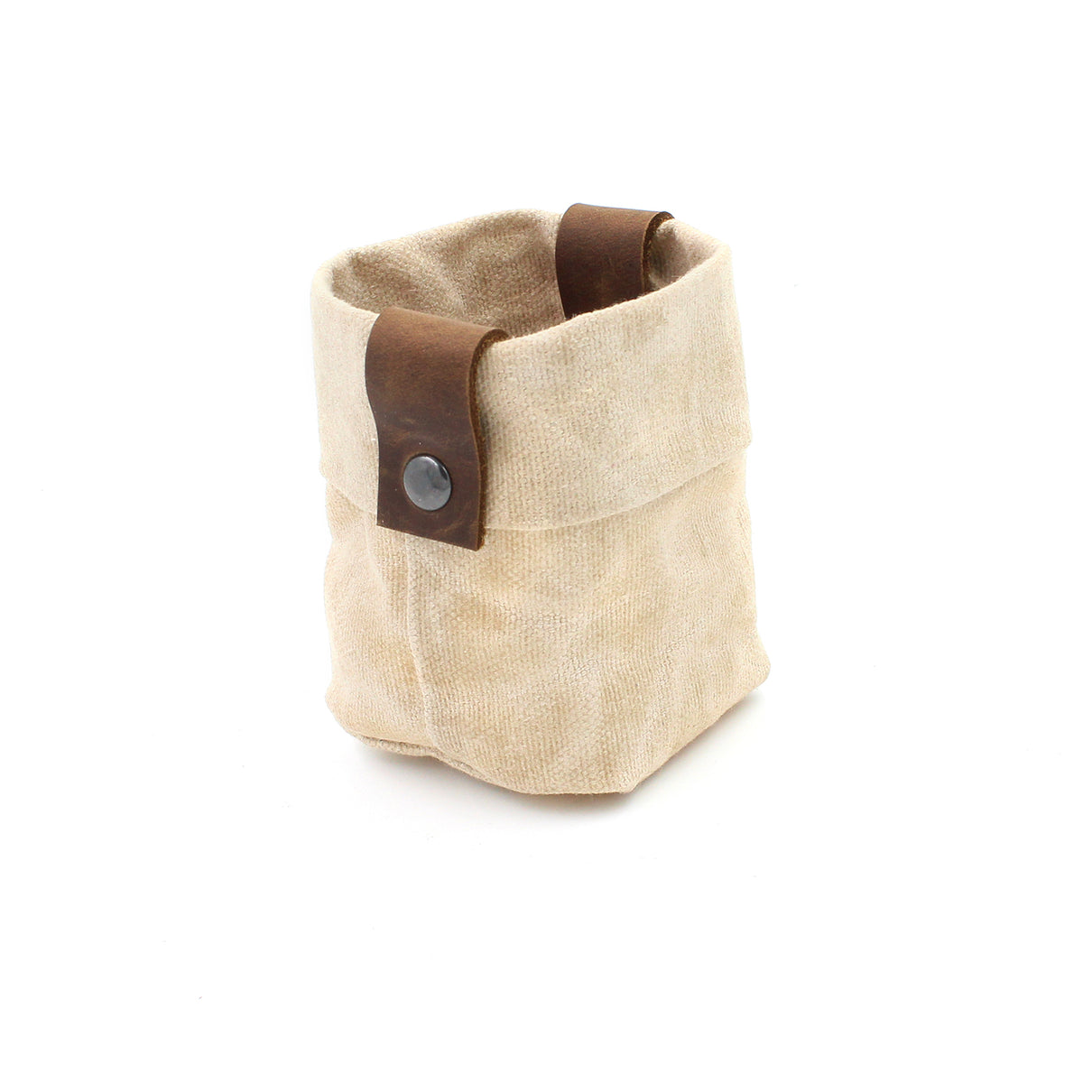 Waxed Canvas Mini "Kiki Pot" Planter in Khaki