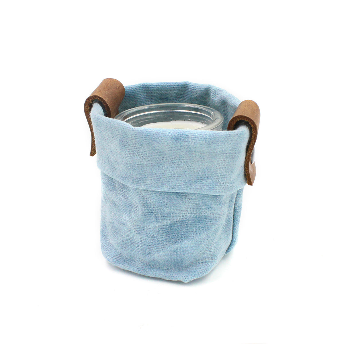Waxed Canvas Mini "Kiki Pot" Blue Planter