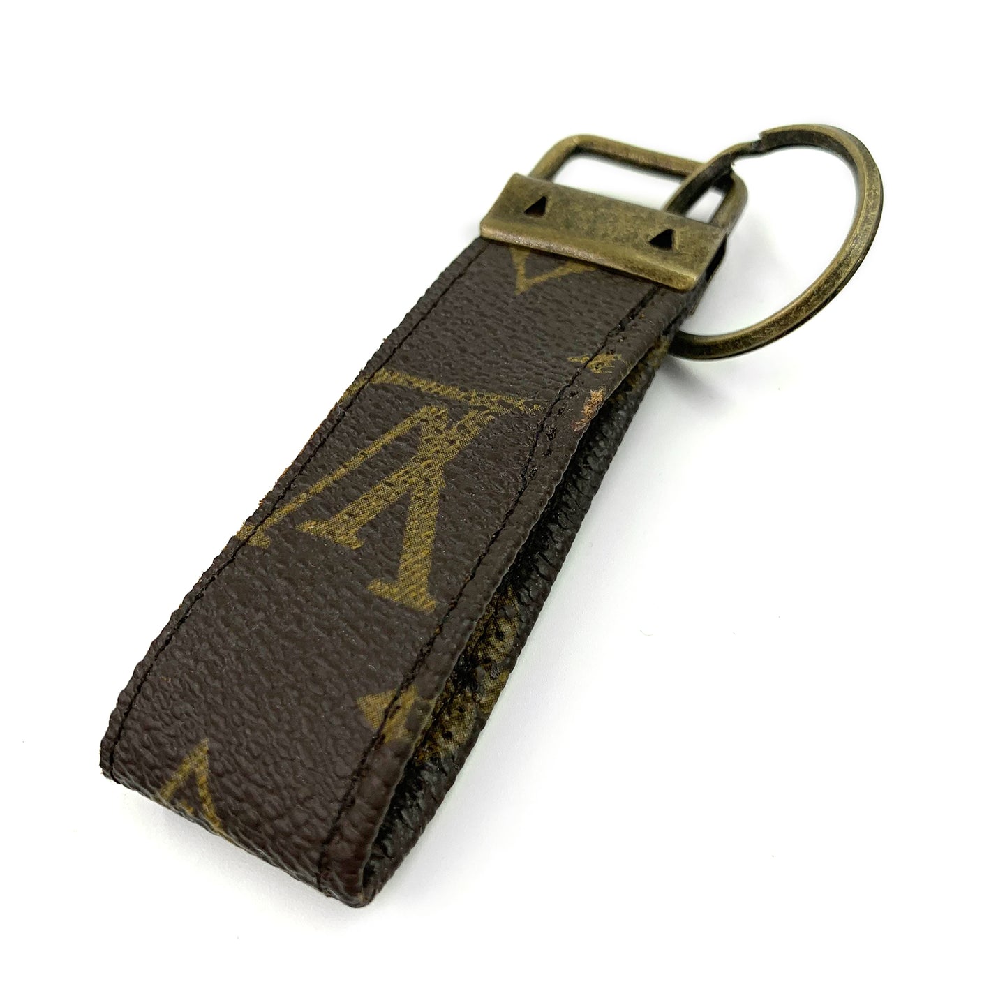 Upcycled Louis Vuitton Leather Key Chain V2
