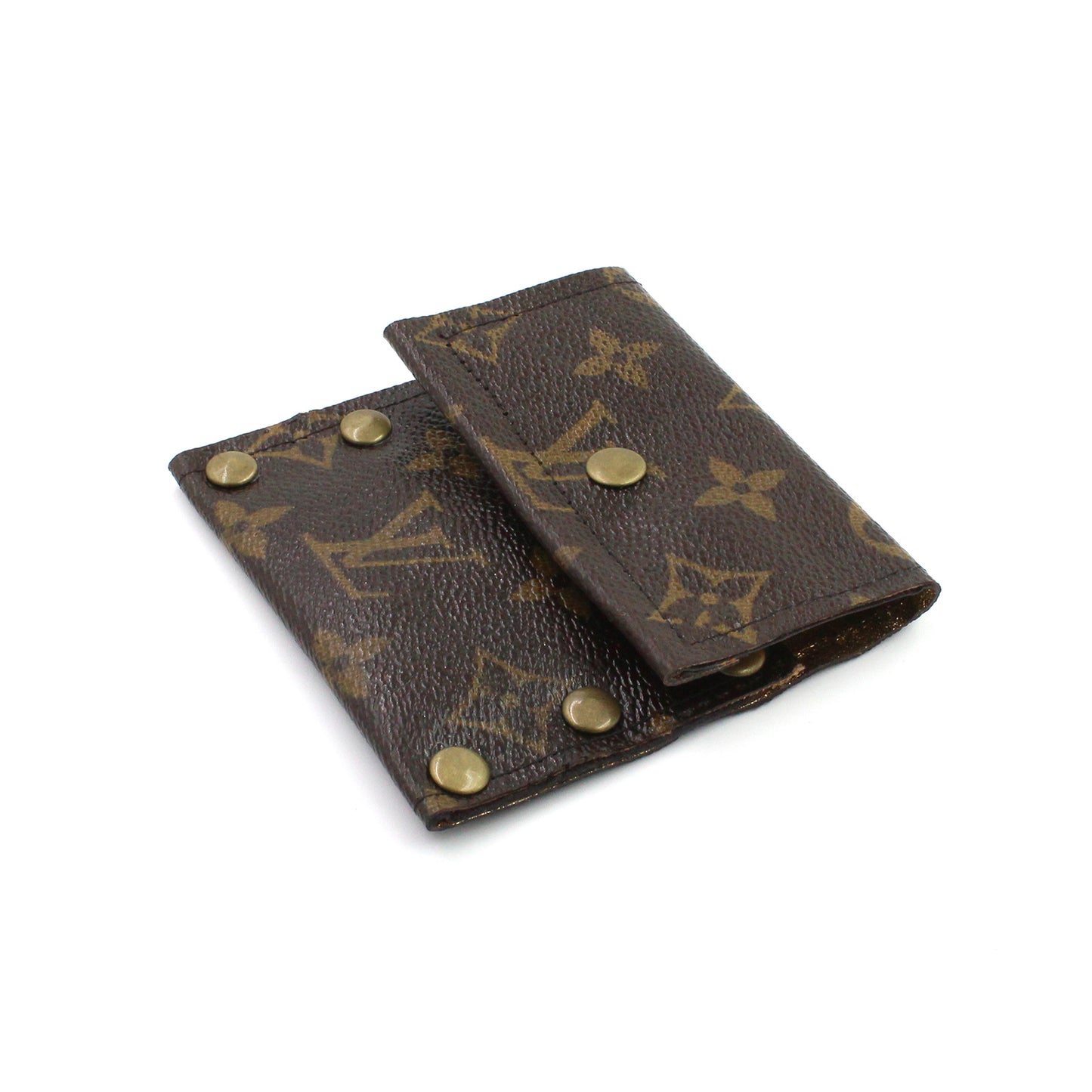 Repurposed Louis Vuitton Leather Card Case / Mini Wallet