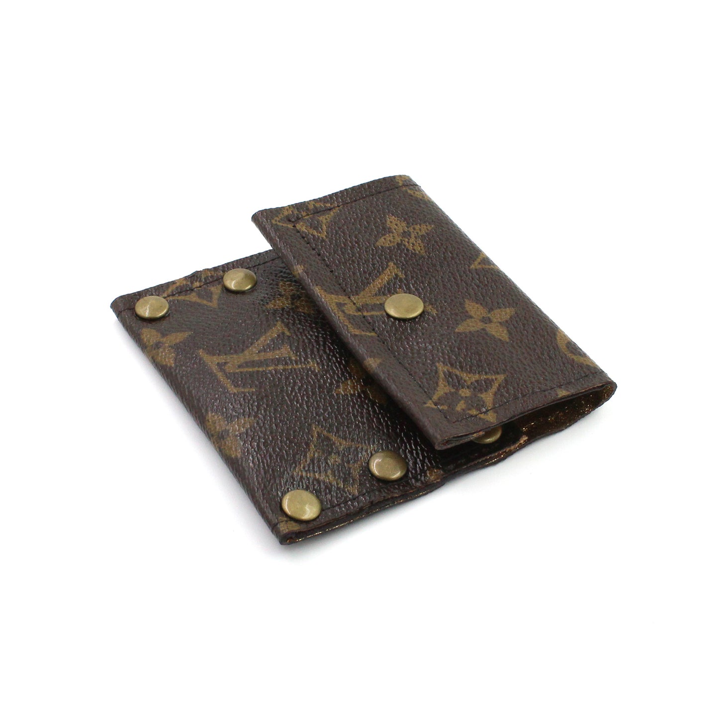 Repurposed Louis Vuitton Leather Card Case / Mini Wallet