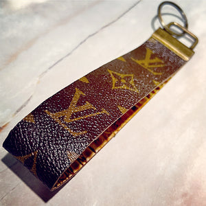Upcycled Louis Vuitton Leather Key Chain XL