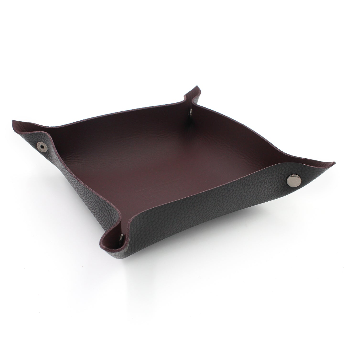 3-Piece Handmade Traveling Leather Valet Gift Set in Mauve/Black - N.Kluger Designs Valet