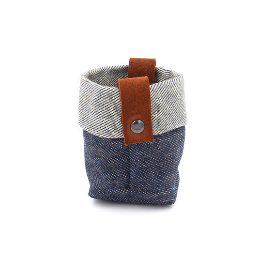 Waxed Denim Mini "Kiki Pot" Planter