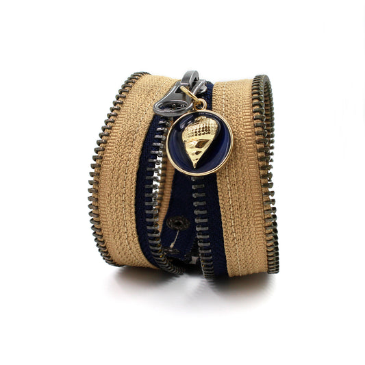 The Shell That Broke The Camel's Back Zip Bracelet - N.Kluger Designs bracelet