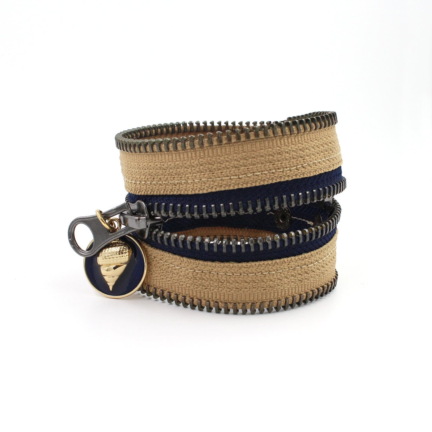 The Shell That Broke The Camel's Back Zip Bracelet - N.Kluger Designs bracelet