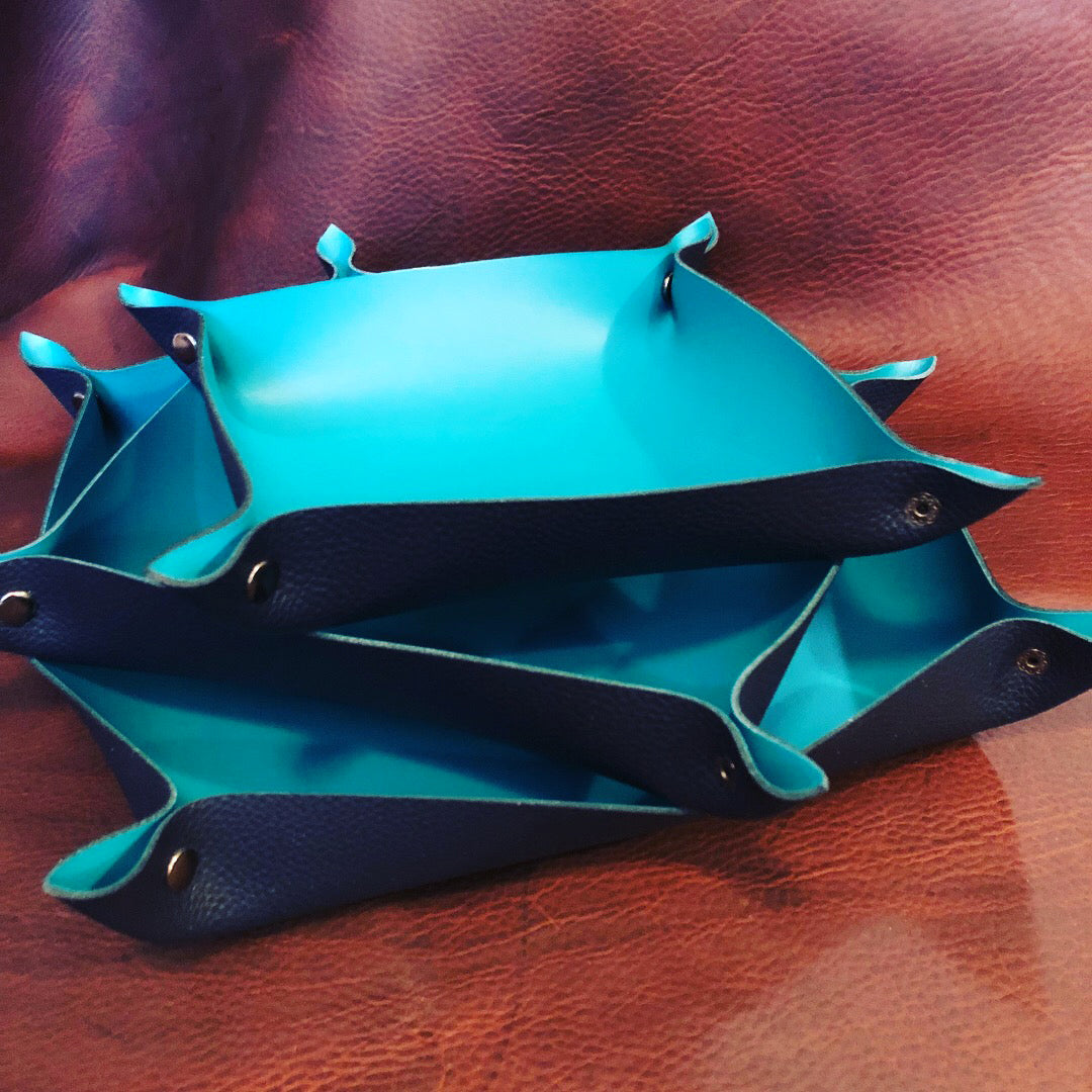 3-Piece Handmade Traveling Leather Valet Gift Set - N.Kluger Designs Valet