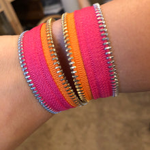 Summer Brights Collection Hot Pink Zip Bracelet - N.Kluger Designs bracelet