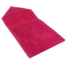 Waxed Canvas iPad Envelope Case/Clutch in Cerise Pink