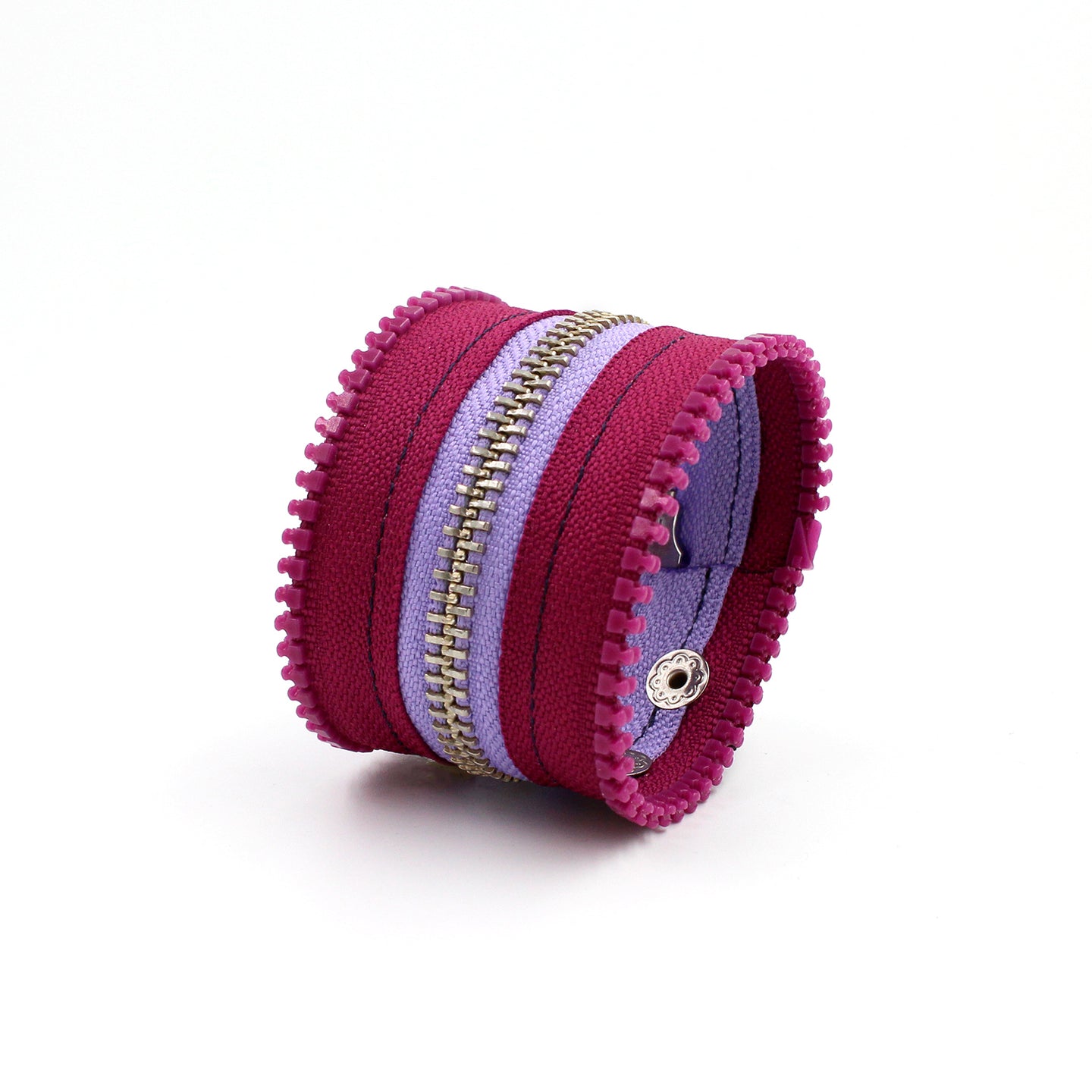 Grape Crush Heart Zip Bracelet - N.Kluger Designs bracelet