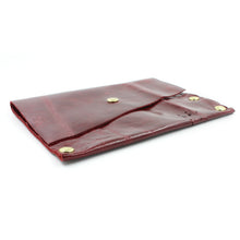 Red Leather Card Case / Mini Wallet