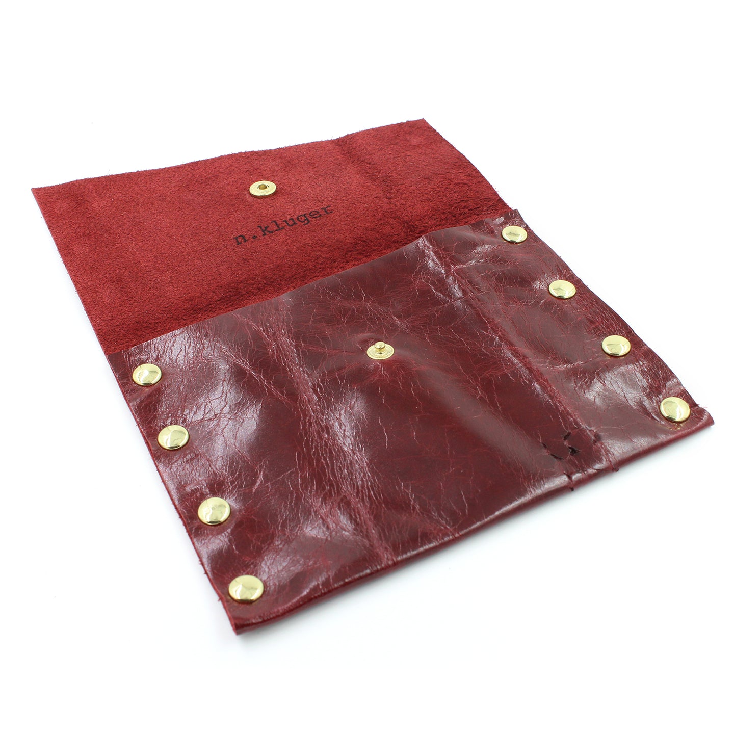 Red Leather Card Case / Mini Wallet