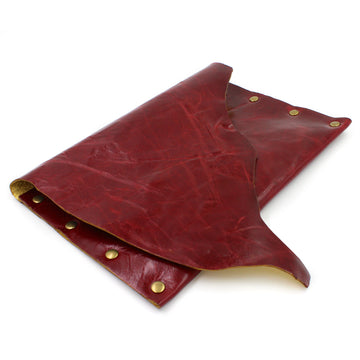 The Ultimate Red & Gold Leather Cocktail Party Clutch