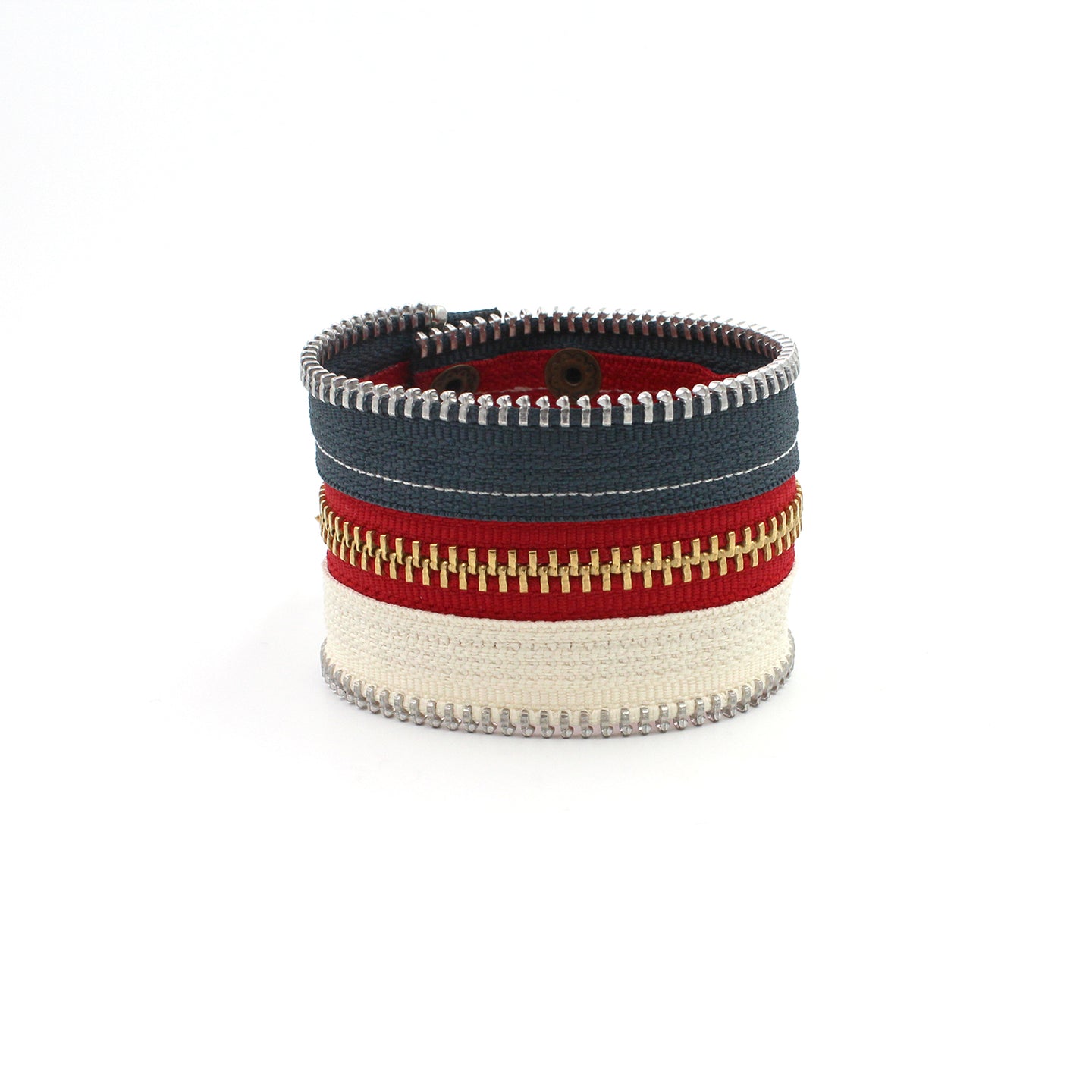 Stars & Stripes Gothic Americana Zip Bracelet - N.Kluger Designs bracelet