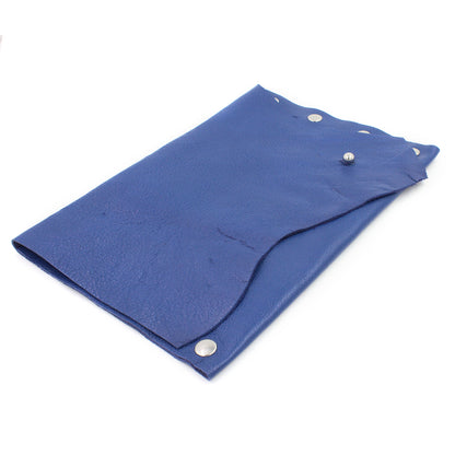 Royal Blue Distressed Pebble Leather Clutch