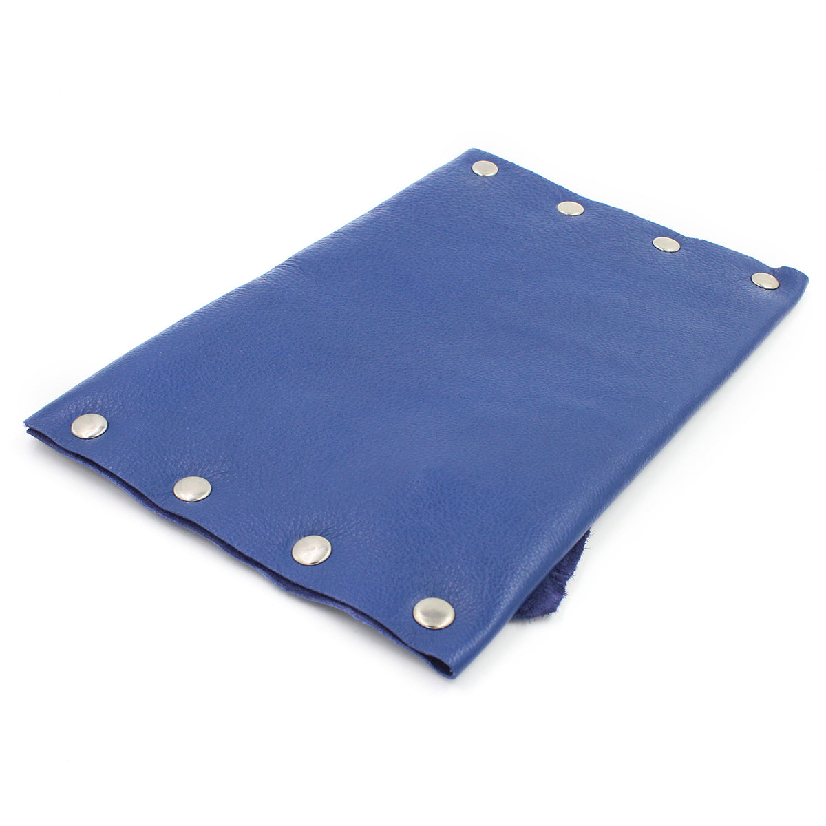 Royal Blue Distressed Pebble Leather Clutch