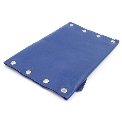 Royal Blue Distressed Pebble Leather Clutch
