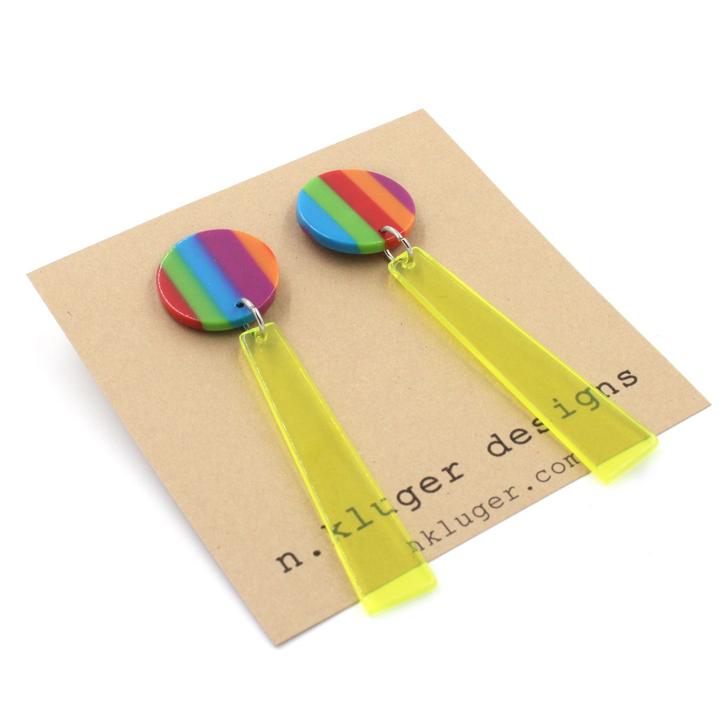 Rainbow Glow Acrylic Drop Earrings