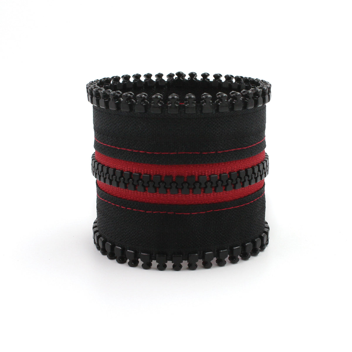 Punk Style Black & Red Zip Bracelet - N.Kluger Designs bracelet