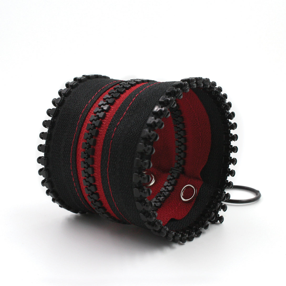 Punk Style Black & Red Zip Bracelet - N.Kluger Designs bracelet