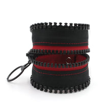 Punk Style Black & Red Zip Bracelet - N.Kluger Designs bracelet