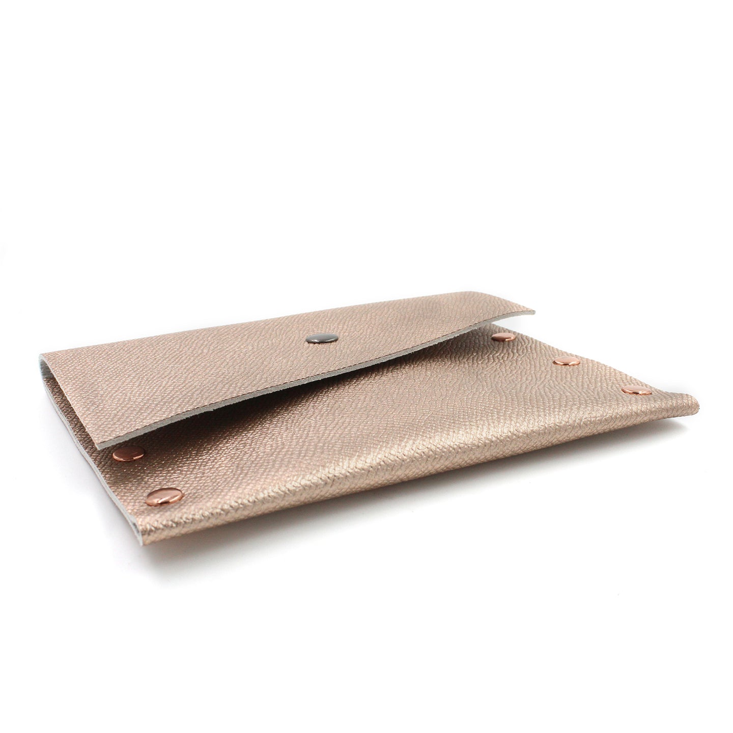 Rose Gold Leather Card Case / Mini Wallet