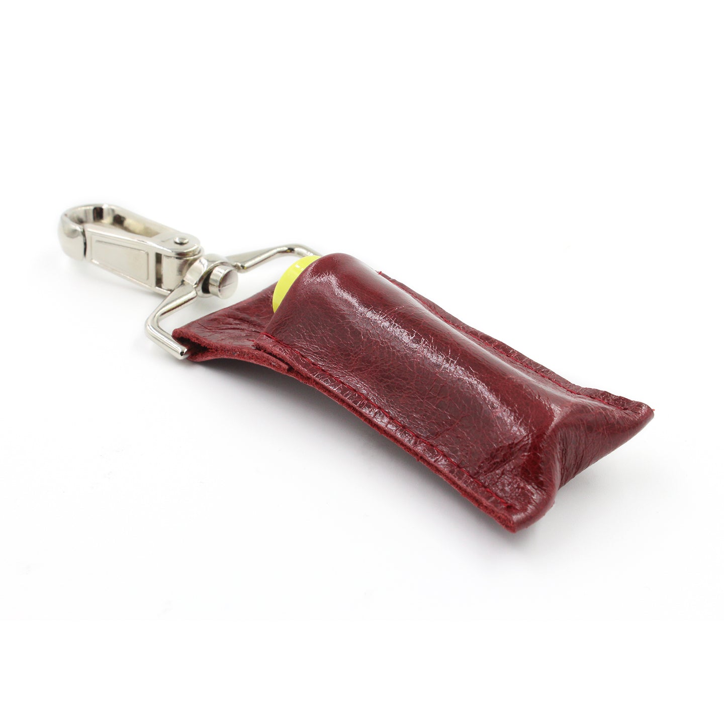 Handmade Genuine Red Leather Lip Balm Holder