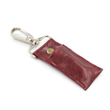 Handmade Genuine Red Leather Lip Balm Holder