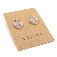 Pink Hearts Acrylic Drop Earrings