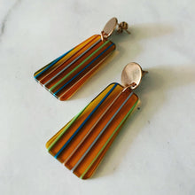 Transulcent Striped Acrylic Drop Earrings