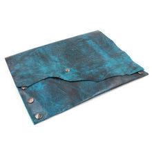 Paper Thin Teal Glam Leather Clutch