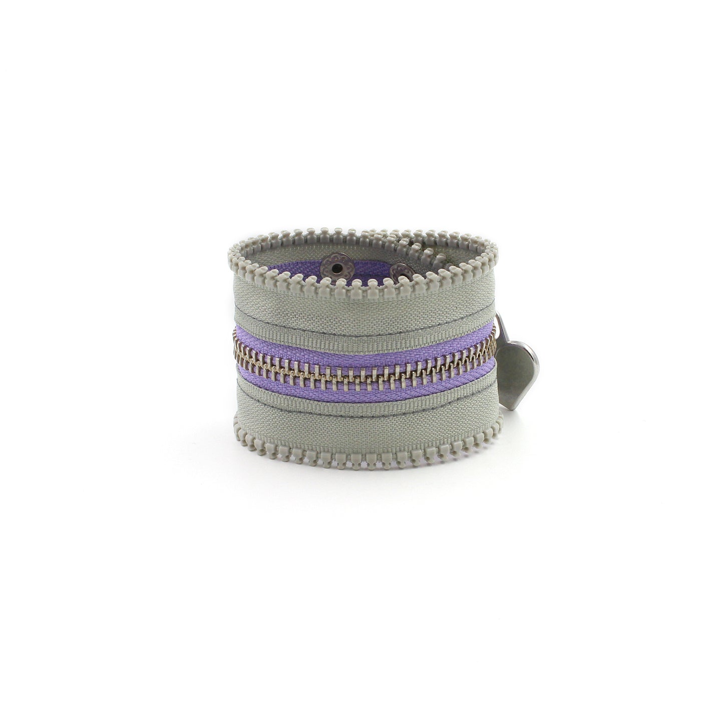 Grey Goose Lilac Heart Zip Bracelet - N.Kluger Designs bracelet